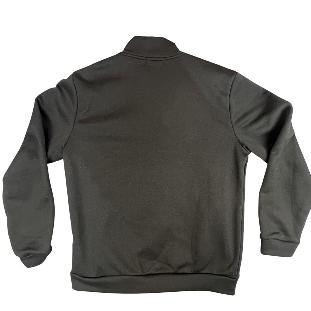 Mens XL Jacket Black Green Full Zip Mock Neck Casual Outdoor Pockets Windbreaker - Picture 2 of 9